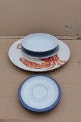 5 items to include large serving platter and Denby bowl and saucers