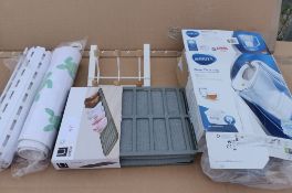 5 items Britta water filter, Umbra shoe mat and shower mats