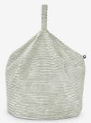 Rucomfy Jumbo Cord Medium Handle Bean Bag Platinum - COLLECTION ONLY