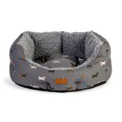 FatFace Marching Dogs Deluxe Slumber Dog Bed M/L