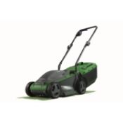 (P9) 2x Powerbase Items. 1x 32cm 400W Electric Cylinder Lawn Mower RRP £89. 1x 32cm 1200W Electri