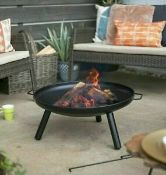 (P3) 2x La Hacienda Pennsylvania Midi Firepit. RRP £79.99. (H27x W68x D59cm)