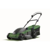 (P2) 2x Powerbase 41cm 1800W Electric Rotary Lawn Mower. RRP £119.00.