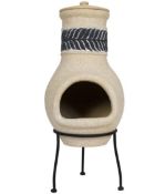 (P6) 1x La Hacienda Venezuela Clay Chimenea RRP £60. New, Sealed Item, With Slight Box Damage.