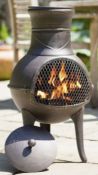 (P2) 1x La Hacienda Clifton Steel Chimenea (H71x W36cm)