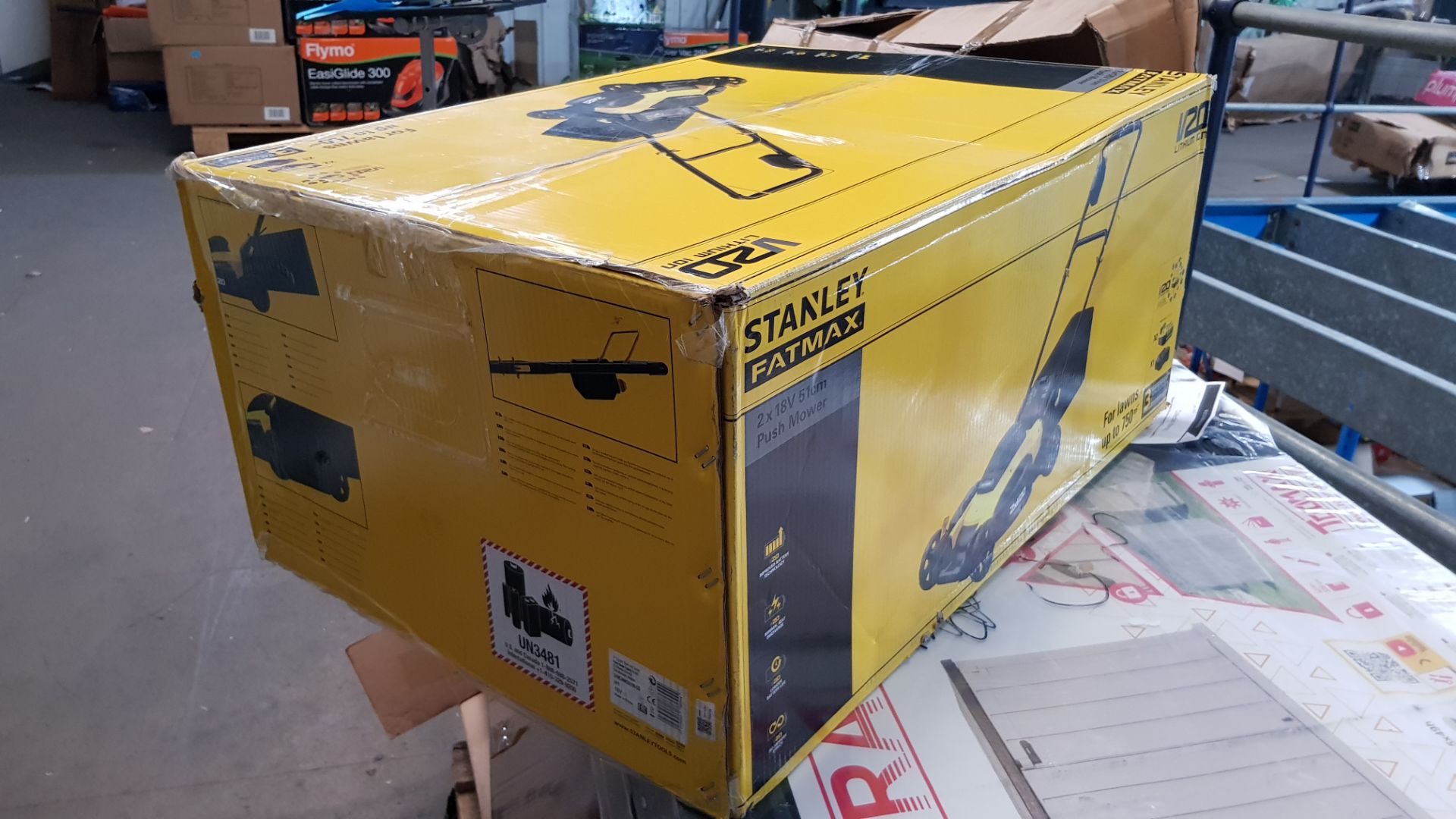 (P10) 1x Stanley Fatmax V20 Lithium Ion 51cm Push Mower RRP £399.99. New, Sealed Item. - Image 4 of 4