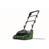 (P9) 2x Items. 1x Powerbase 32cm 400W Electric Cylinder Lawn Mower. RRP £89. 1x Qualcast 32cm 1200