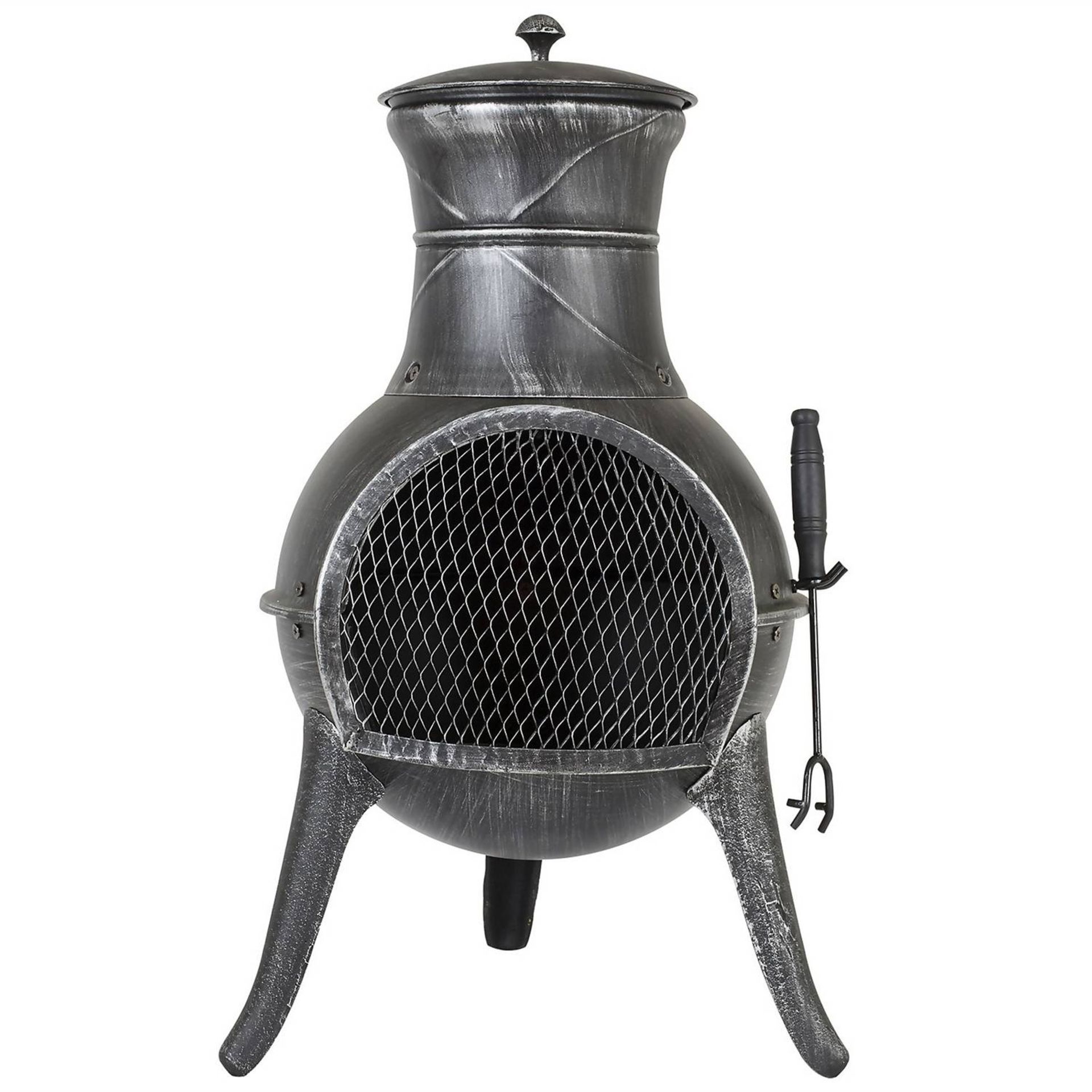 (P8) 1x La Hacienda Clifton Steel Chimenea (H71x W36cm). New, Sealed Item With Some Box Damage. - Image 2 of 4