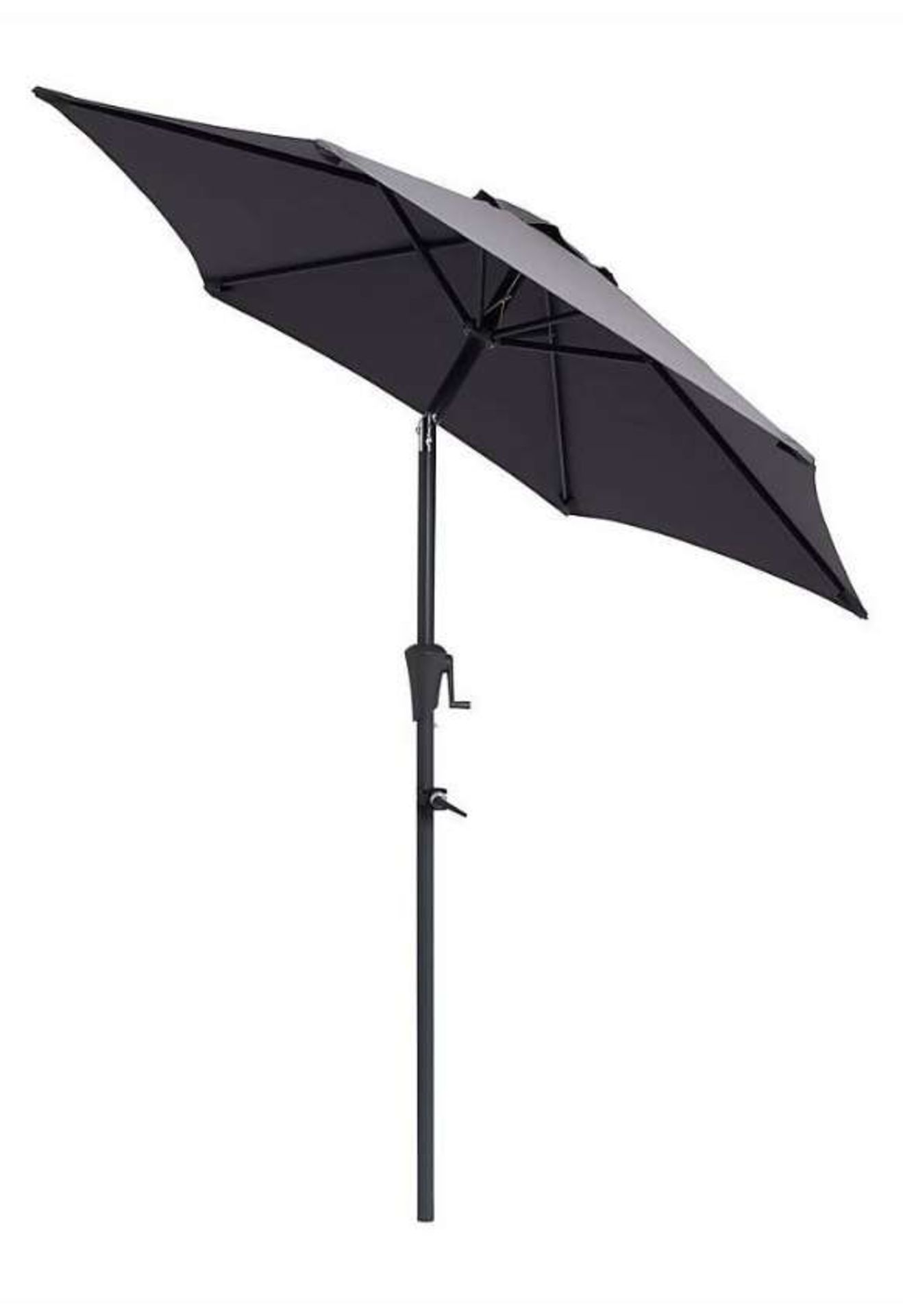 (2P) 2x 2.7M Crank & Tilt Parasol Dark Grey. - Image 2 of 3