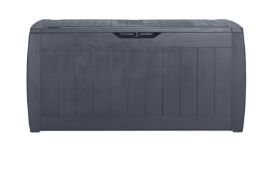 (P10) 4x Keter Hollywood Garden Storage Unit 270L RRP £30 Each. (L117.3x W44.5x H53cm). (1x Sealed,