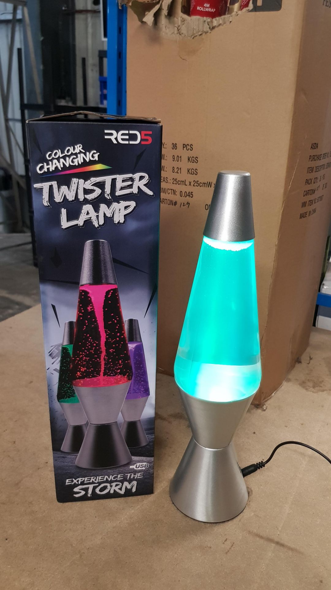 5x Red5 Colour Changing Twister Lamp RRP £14.99 Each. (Units Have RTM Sticker) - Image 4 of 5