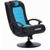 (15) 1x Brazen 2.1 Bluetooth Gaming Chair RRP £159.99. (With Charger & Cables). Unit Appears Clean