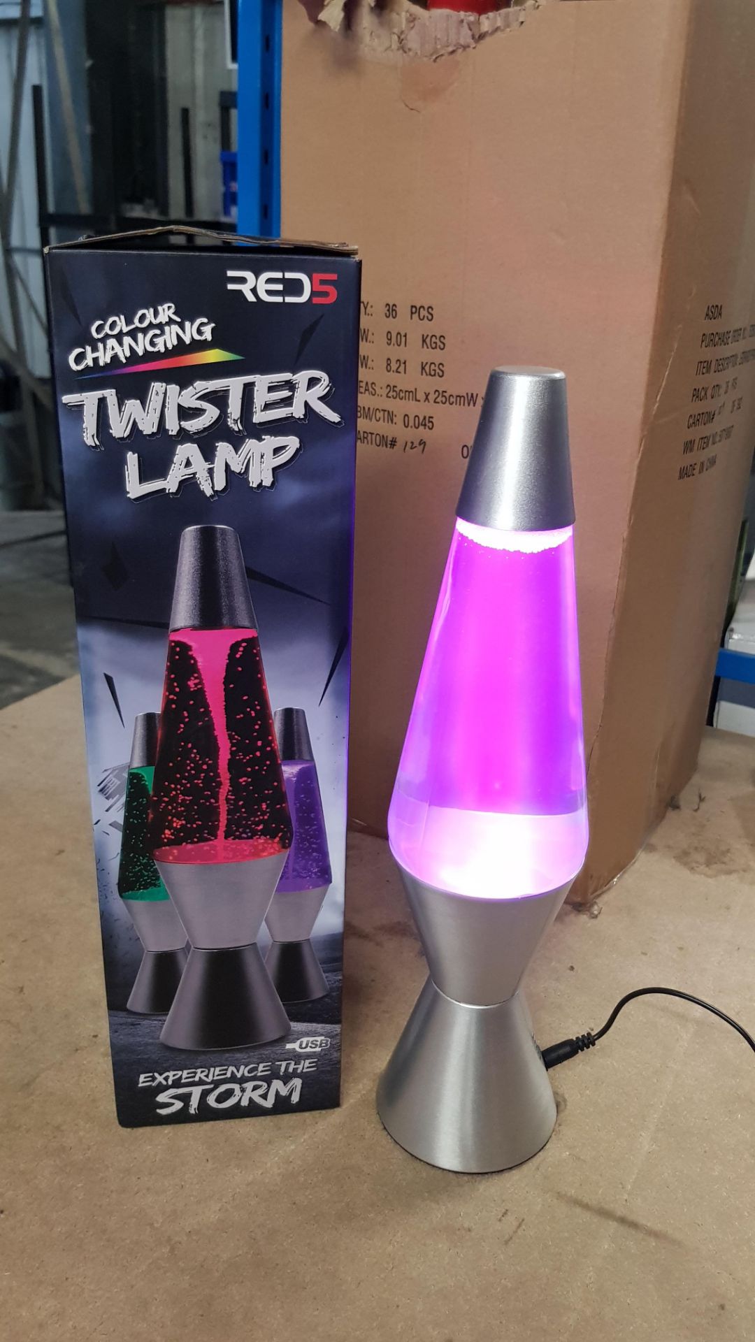 5x Red5 Colour Changing Twister Lamp RRP £14.99 Each. (Units Have RTM Sticker) - Image 5 of 5