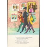 1954 Guinness Double Page Illustration " Cops & Robbers" & "Sailors"