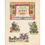 1951 Guinness Double Page Illustration "At The Races Derby Day"