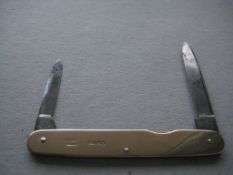 Victorian 9ct Gold Asprey Made Twin Bladed Penknife