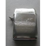 Rare Victorian Elder Dempster R.M.S Lake Champlain Silver Vesta Case