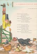 Double Sided Lithographed Illustration 1952 Guinness Alice Where Art Thou *8