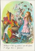 1951 Rare Guinness Double Page Illustration Alice In Wonderland 2