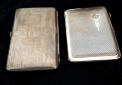 Two Silver Plated Cigarette Cases.