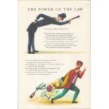 1954 Guinness Double Page Illustration "Power Of the Law" & "Marriage"