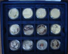 Set Of 24 Silver Commemorative Coins
