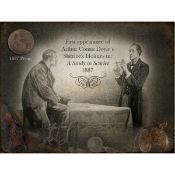 Sherlock Holmes "Appears For The First Time" Original 1887 Penny Metal Sign