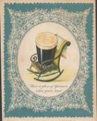 1951 Guinness Double Page Illustration "Glass Of Guinness"