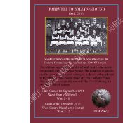 West Ham United "Farewell To The Boleyn" 1904 Penny Metal Information Plaque