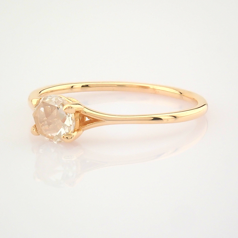 Certificated 14K Rose/Pink Gold Rose Cut Diamond Ring (Total 0.2 Ct. Stone) - Image 6 of 8