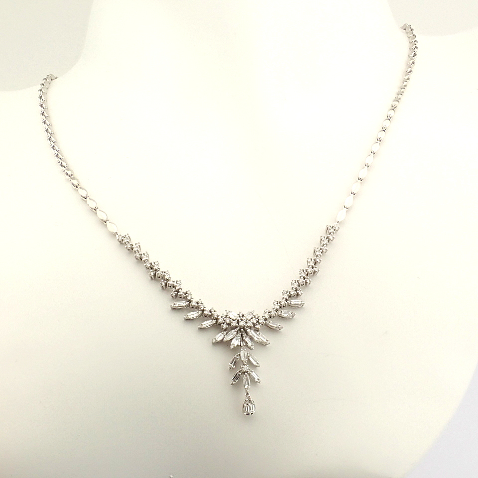 Certificated 14K White Gold Diamond Necklace (Total 1.06 Ct. Stone) - Image 12 of 12