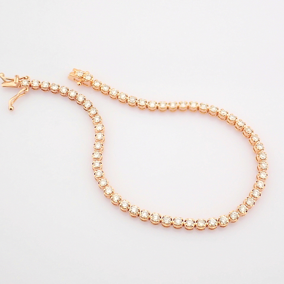 14K Rose/Pink Gold Diamond Bracelet - Image 5 of 16