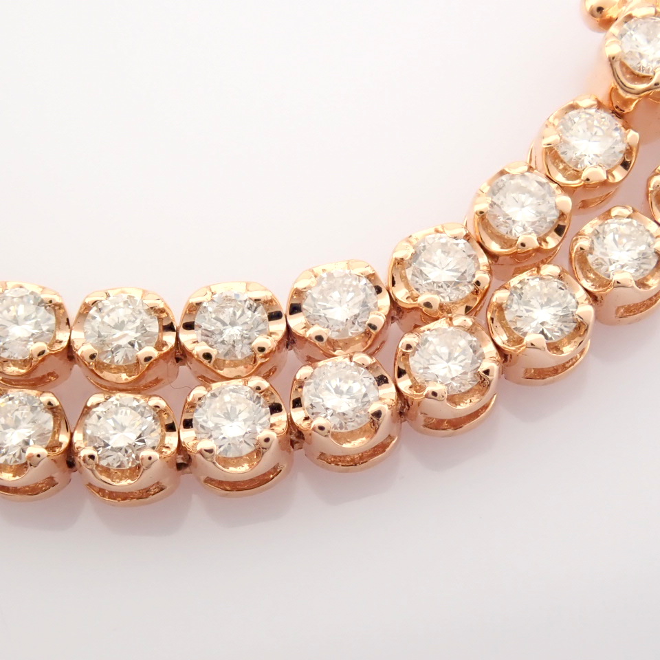 14K Rose/Pink Gold Diamond Bracelet - Image 9 of 16