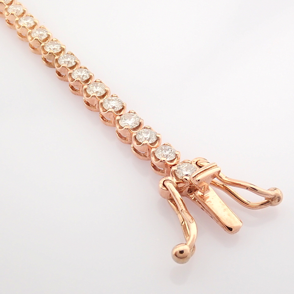 14K Rose/Pink Gold Diamond Bracelet - Image 2 of 16
