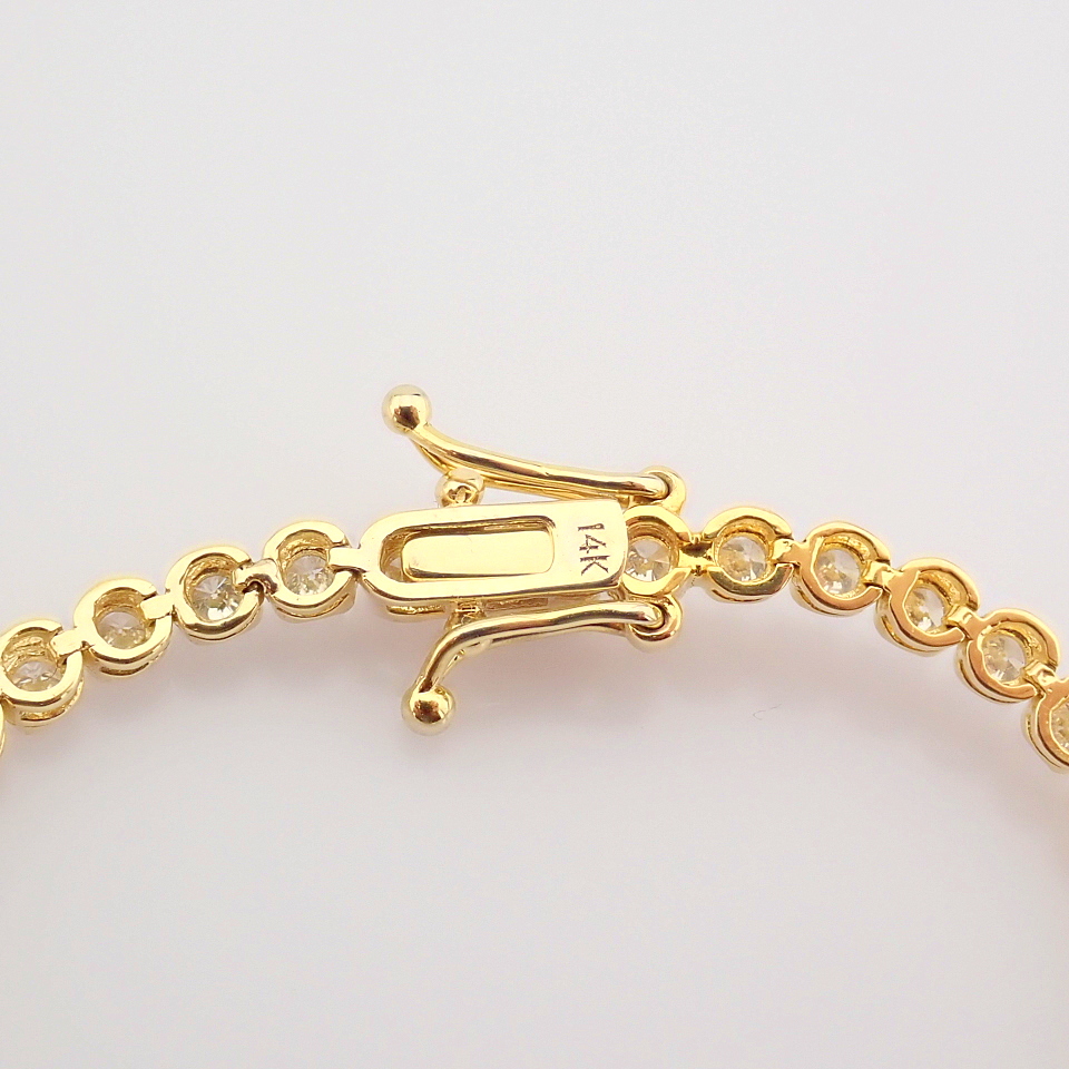 14K Yellow Gold Diamond Bracelet - Image 10 of 14