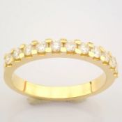 Certificated 14K Yellow Gold Diamond Ring (Total 0.55 Ct. Stone)