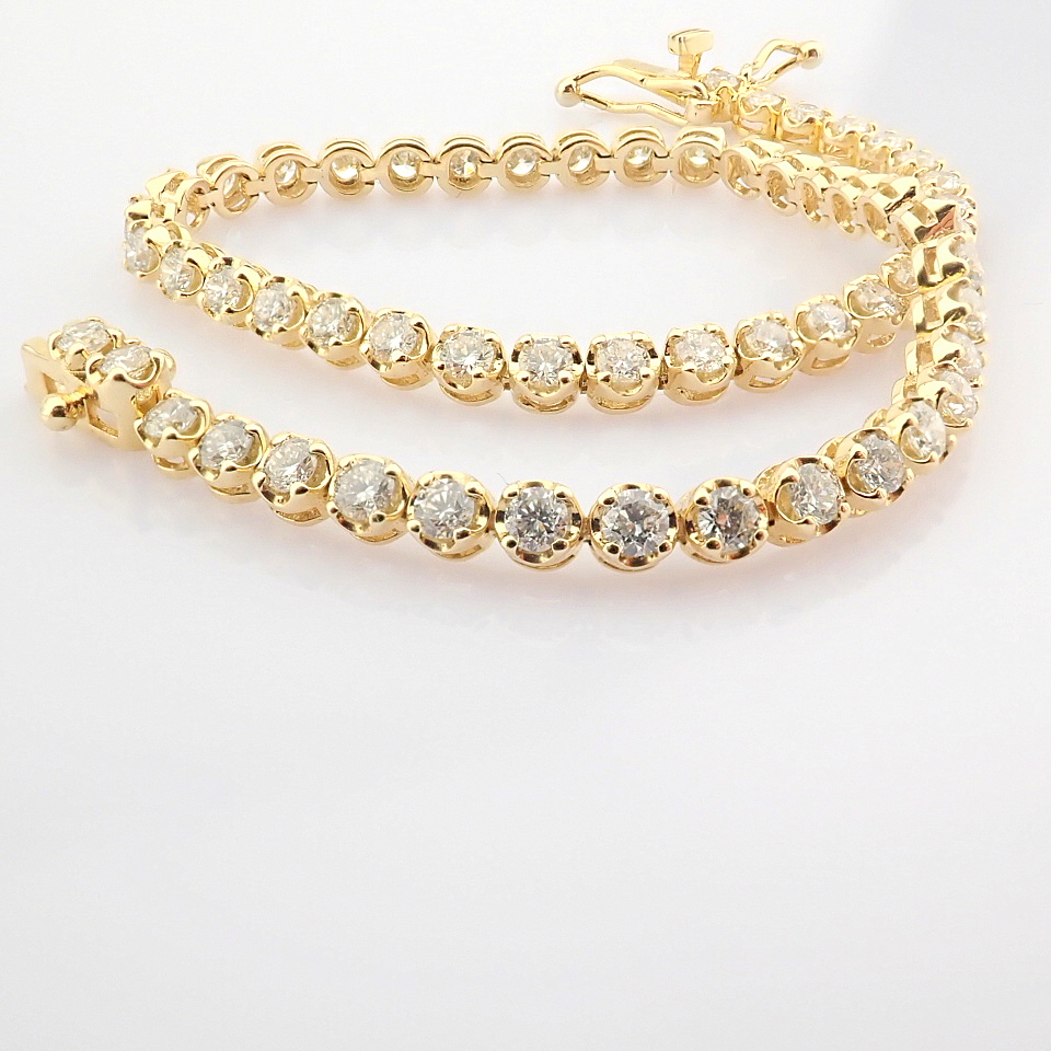 14K Yellow Gold Diamond Bracelet - Image 3 of 14