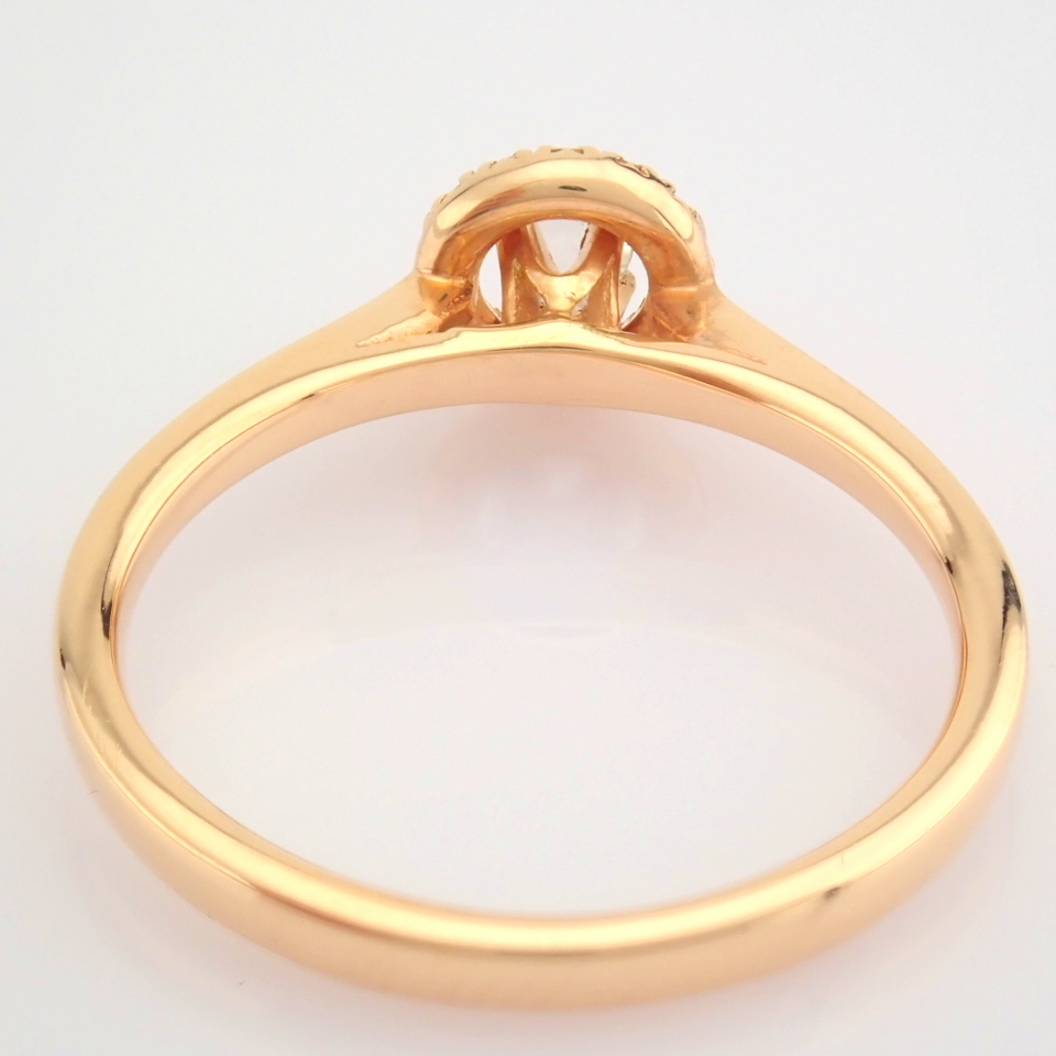 Certificated 14K Rose/Pink Gold Rose Cut Diamond & Diamond Ring (Total 0.17 Ct. Ston... - Image 7 of 8