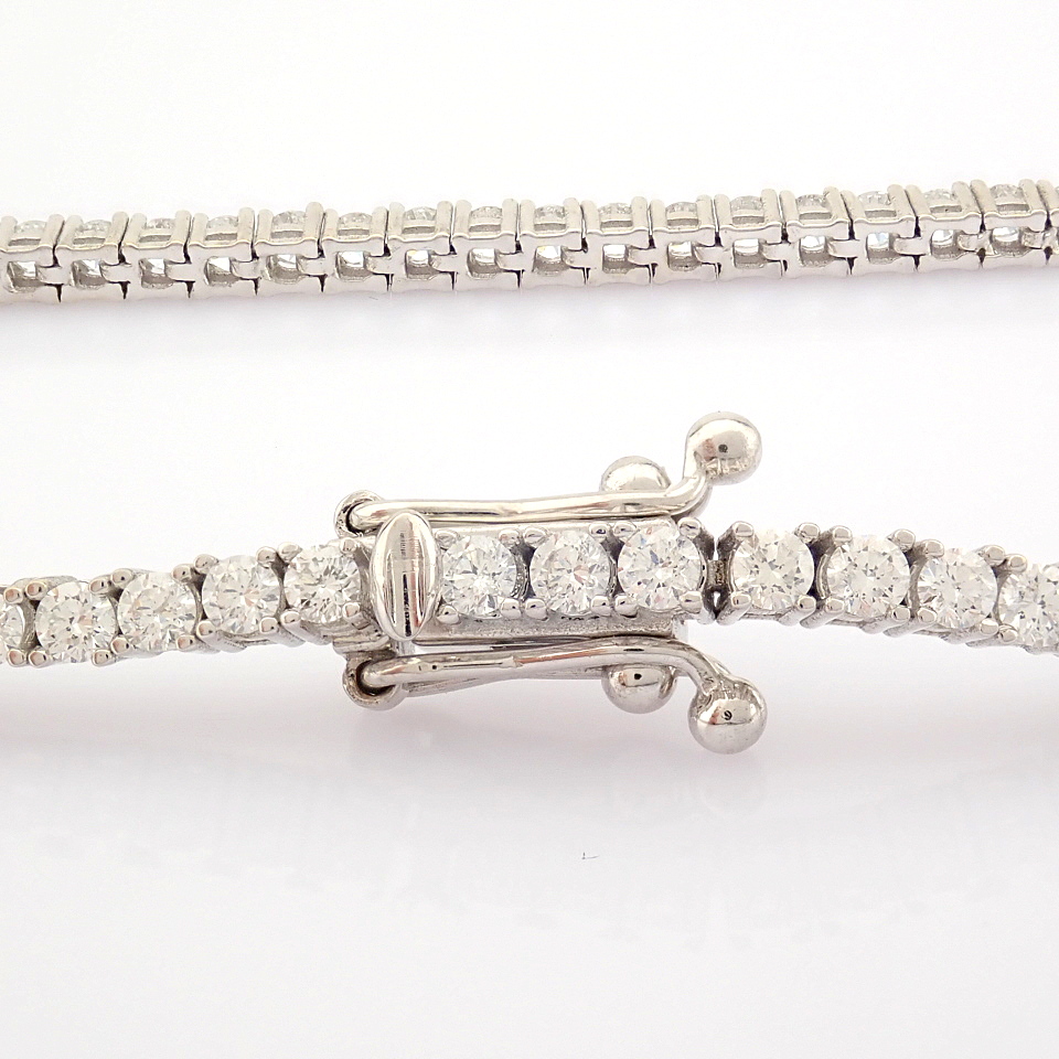 Certificated 14K White Gold Diamond Bracelet (Total 2.3 Ct. Stone) - Image 6 of 11