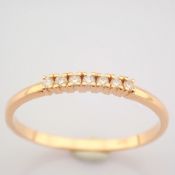 Certificated 14K Rose/Pink Gold Diamond Ring (Total 0.06 Ct. Stone)