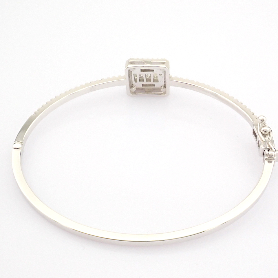 Certificated 14K White Gold Diamond Bracelet (Total 1.11 Ct. Stone) - Image 5 of 10