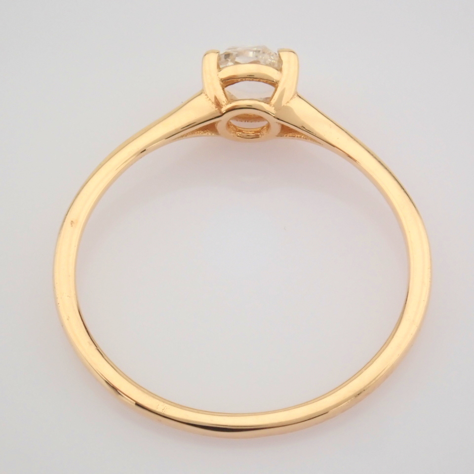 Certificated 14K Rose/Pink Gold Rose Cut Diamond Ring (Total 0.2 Ct. Stone) - Image 8 of 8