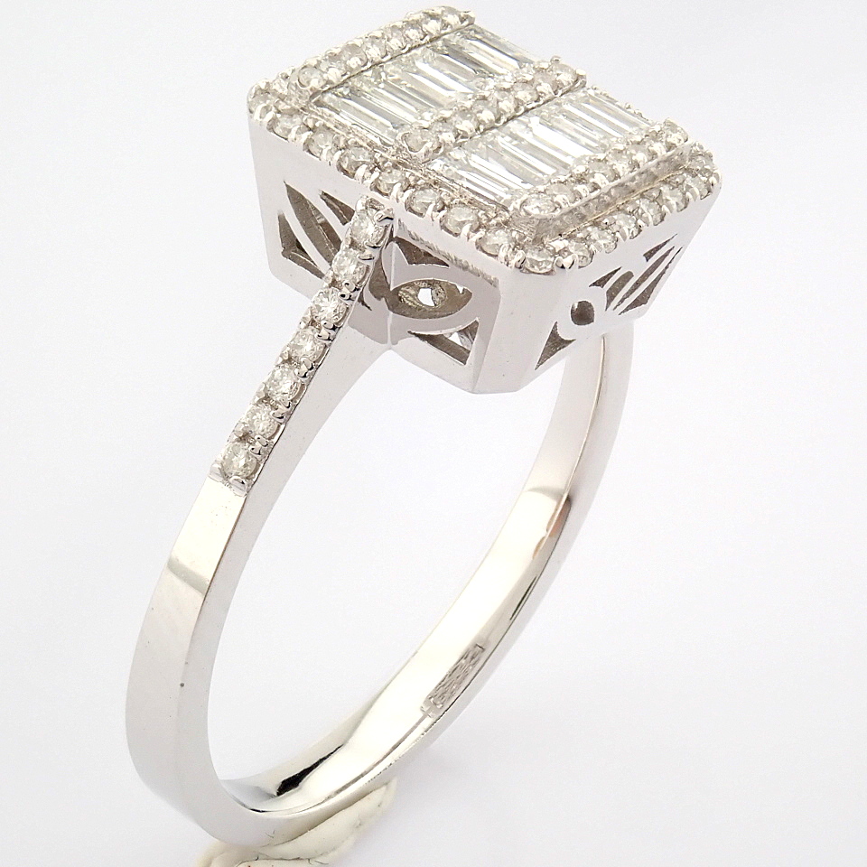 Certificated 14K White Gold Diamond Ring (Total 0.53 Ct. Stone) - Image 6 of 12