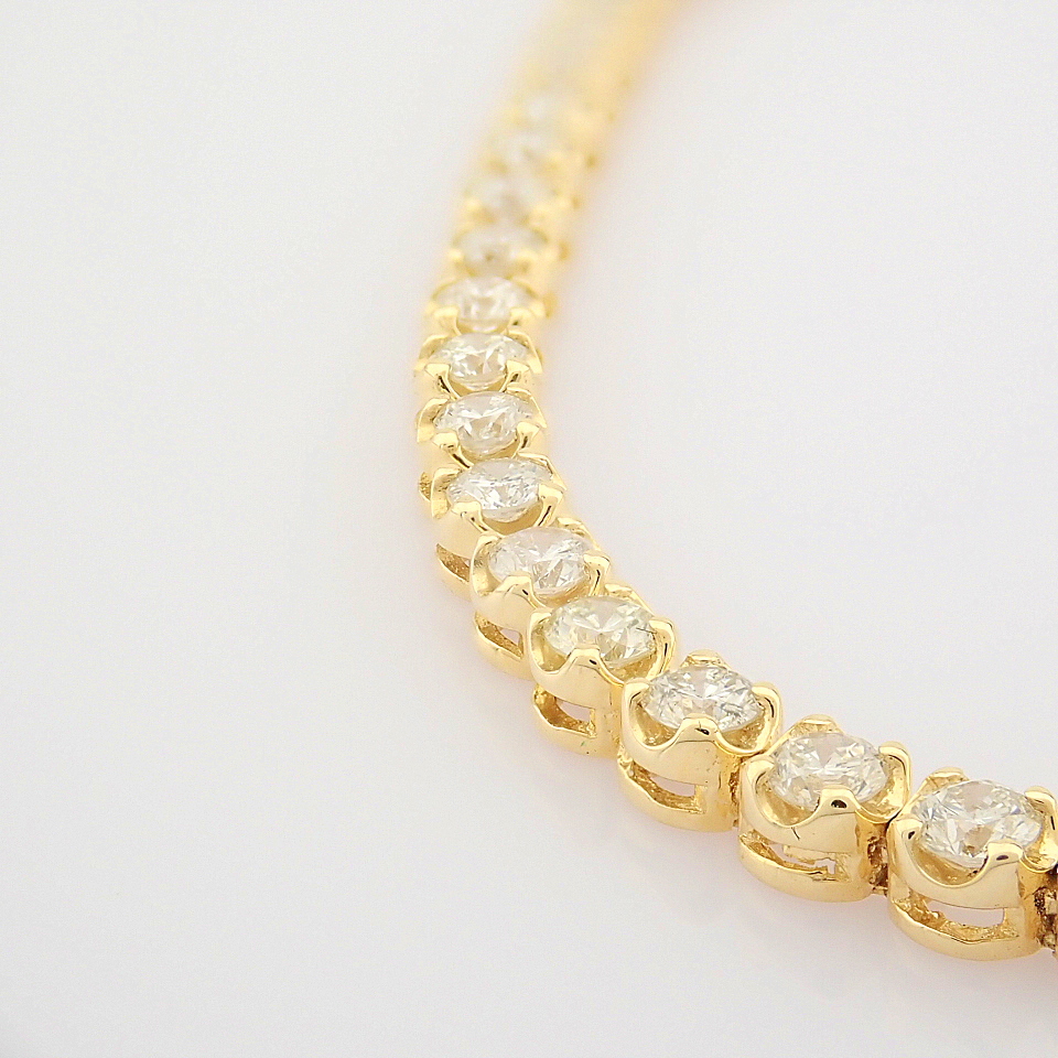 14K Yellow Gold Diamond Bracelet - Image 9 of 14