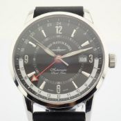 Zeno-Watch Basel / Magellano GMT (Dual Time) - Gentlemen's Steel Wrist Watch