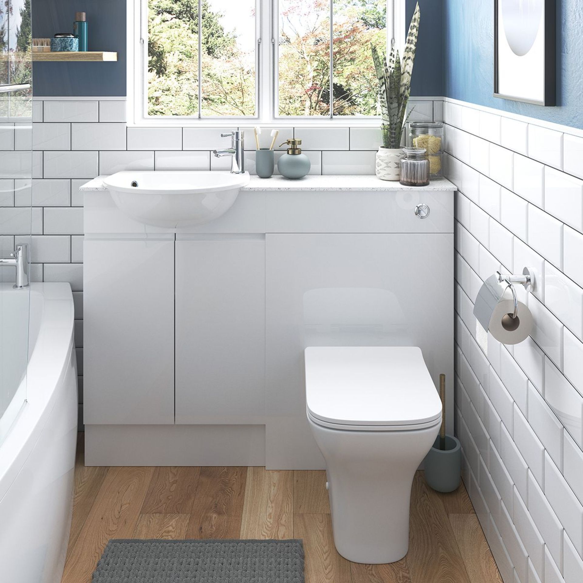 New (W145 ) Valesso White Gloss 600mm Vanity Unit RRP £373 Basin Not Included Durable 18 mm