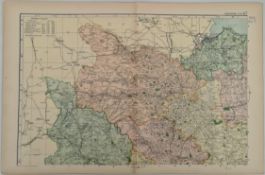 Antique Map 1899 G. W Bacon & Co Yorkshire North West. Not Framed. Measures 35cm by 53cm