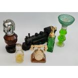 Vintage 6 x Avon Perfume Bottles Various Themes The tallest measures 6 inches tall.