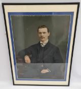Antique Print of Edwardian Gentleman Framed & Glazed. Measures 20 inches by 27 inches.