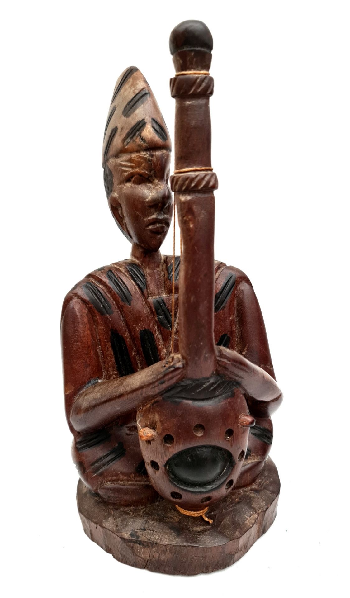 Vintage Asian Carved Sculpture Musician Figure